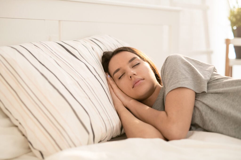 woman napping from stress and anxiety